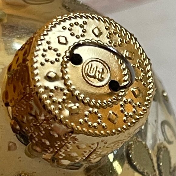 UT Christmas Holiday Ornament Gold Floral Colorful - Picture 7 of 9